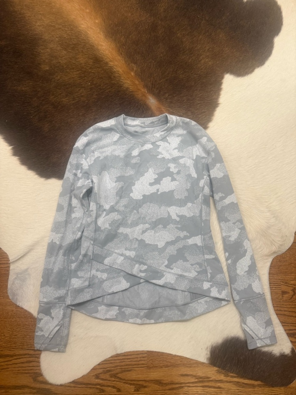 lululemon athletica Gray Camo Long-Sleeve Top